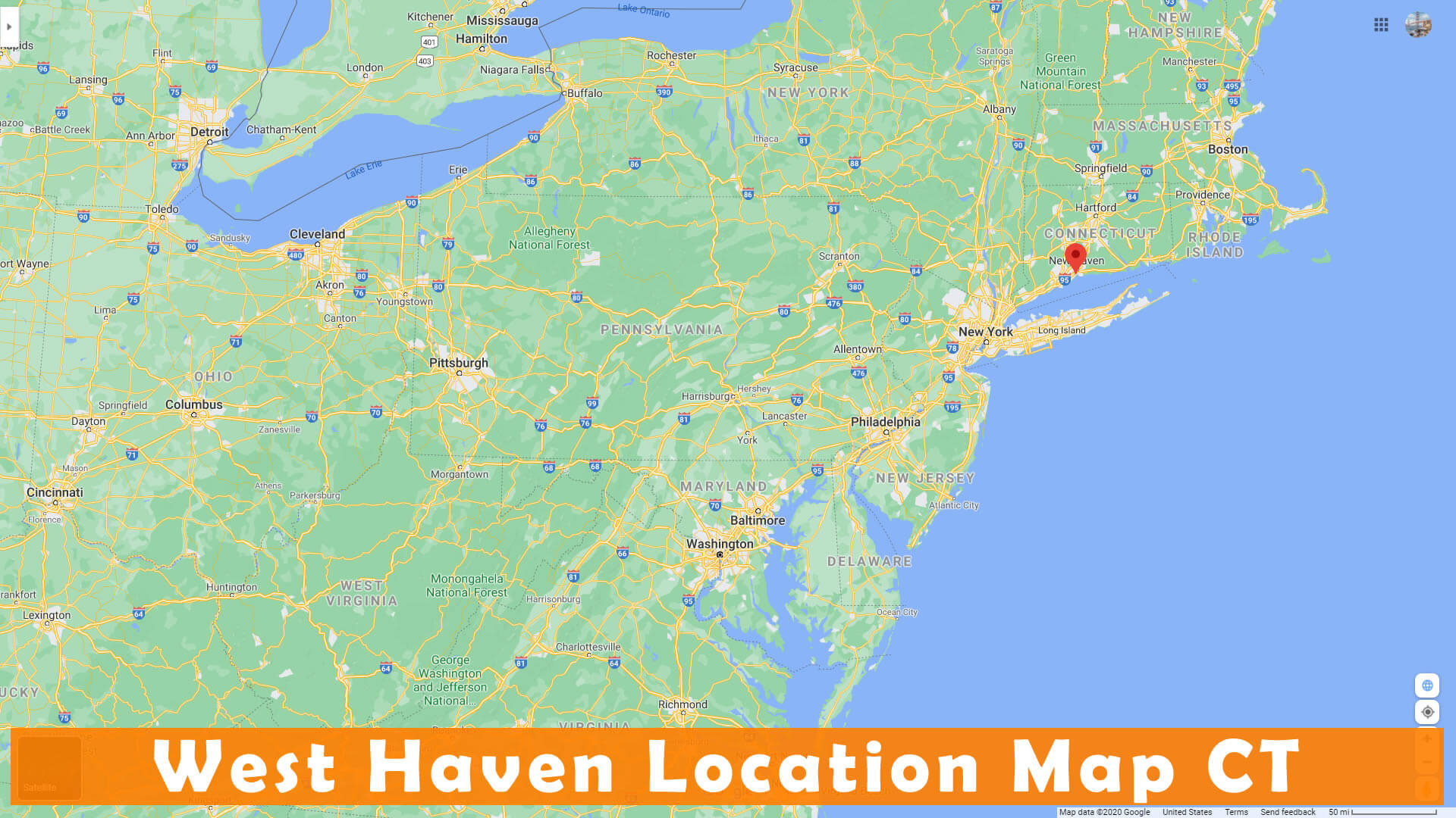 West Haven Emplacement Carte CT